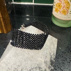 Elegant Black Spinel Beaded Bracelet